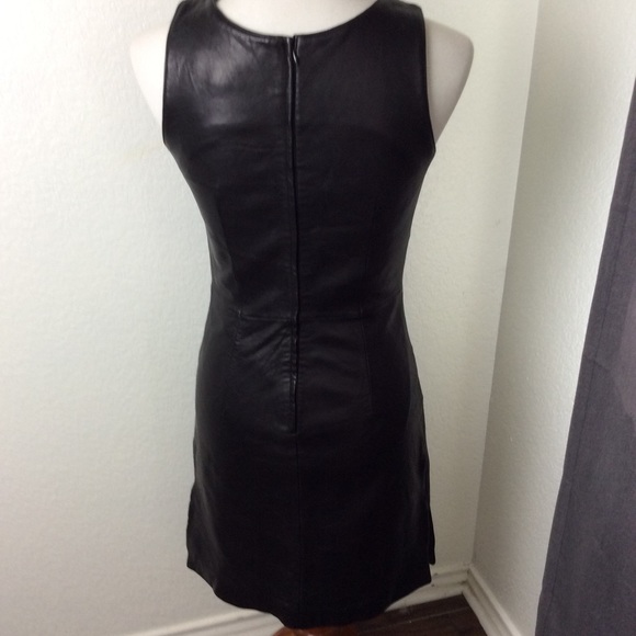 Soft Leather Sleeveless Back Dress - Picture 3 of 9